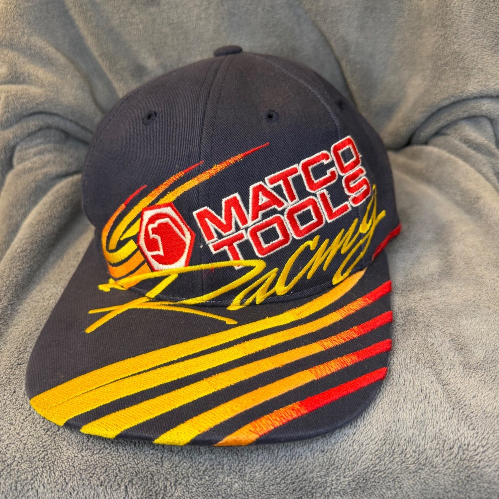 Matco Tools Racing Hat Mens Navy Blue Embroidered Adjustable Baseball Cap